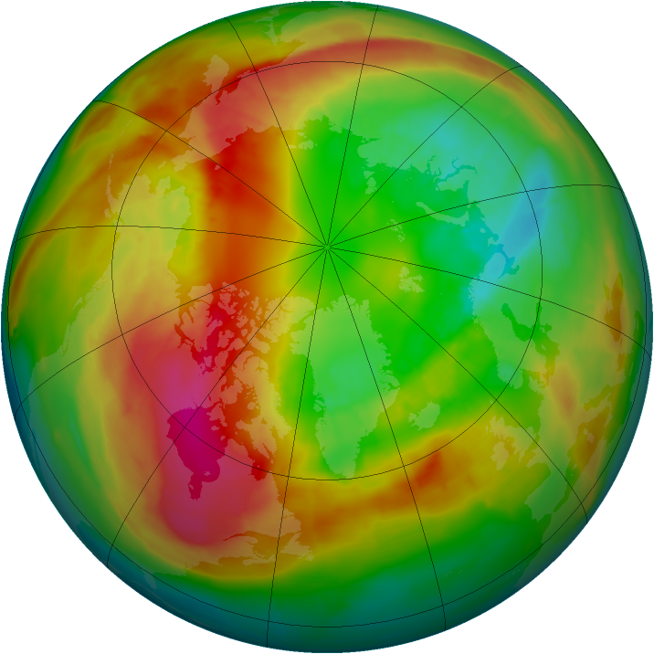 Arctic ozone map for 27 February 2014